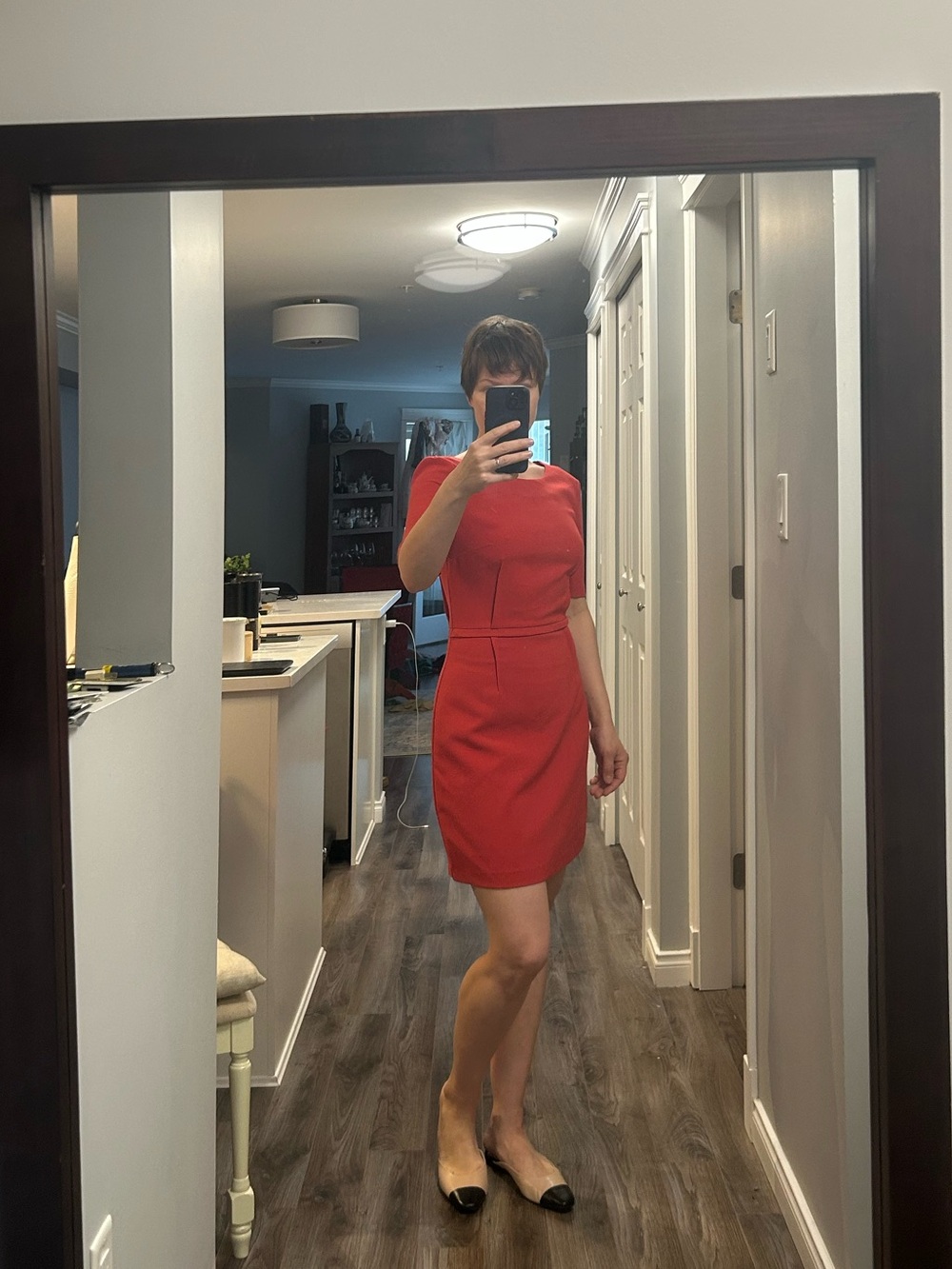 Chic Salmon Red Dress